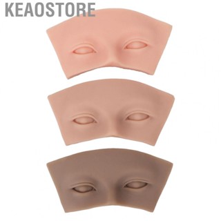 Keaostore Eye Cosmetic Practice Board  Artificial Makeup Practice Face Board 3pcs Realistic  for Eyelash Grafting