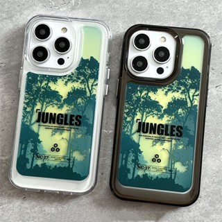 Jungles เคสโทรศัพท์มือถือแบบใส กันกระแทก สีเหลือง สําหรับ iphone 14 11 13 12 X XS Pro Max xr Mini xr Samsung Galaxy S23 S22 ultra plus