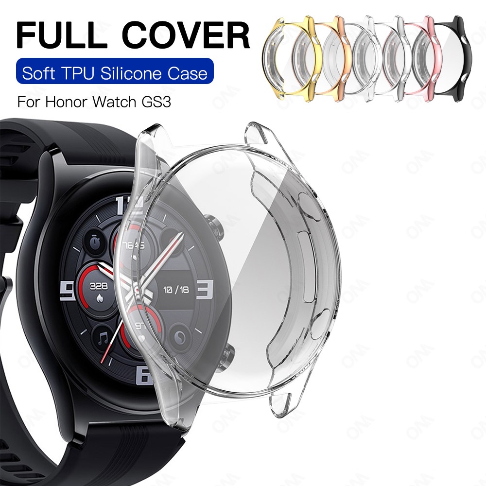 Honor Watch GS 3 GS3 GS4 GS 4 เคส 360°เคสป้องกันหน้าจอ TPU ทรงกลม สําหรับ HONOR Watch GS3 GS4 GS3 GS
