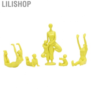 Lilishop Yoga Statue Decor  Yoga Pose Statue Figurine 5 Pcs  for Home