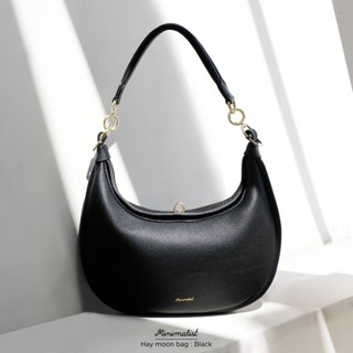 𝐌𝐈𝐍𝐈𝐌𝐀𝐋𝐈𝐒𝐓 กระเป๋าหนังวัวแท้ รุ่น Hay moon bag (Black)