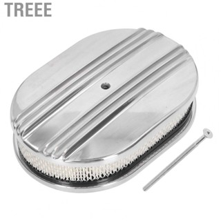 Treee Oval Air Filter  Aluminum Alloy Air Cleaner 12in Solid Structure Impact Resistant  for 5 1/8in Carburetors