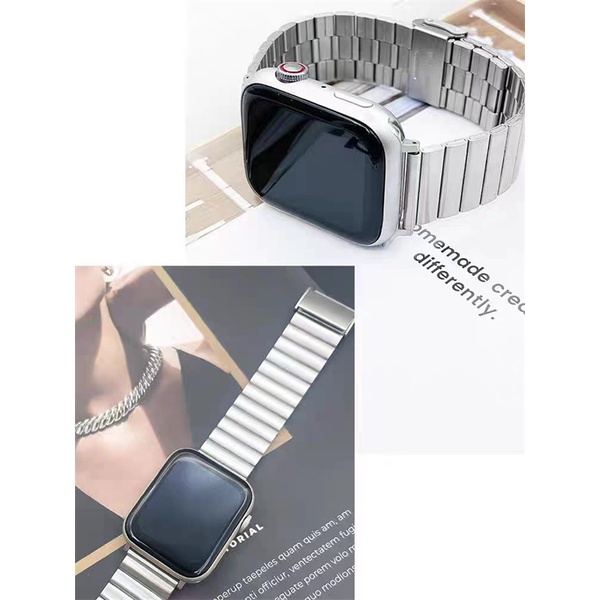 สายสแตนเลสสําหรับ Apple Watch 11 10 46 มม.7 8 se 6 5 4 Ultra Band Metal Link สร้อยข้อมือ iWatch 38 M 42 มม.45 มม.44 มม.41 มม.40 มม.49 มม.สายรัดข้อมือ - รูปที่ 7
