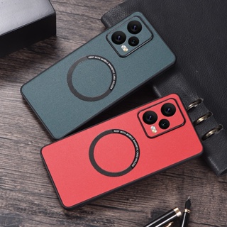 เคสโทรศัพท์มือถือหนัง PU ขอบนิ่ม กันกระแทก ชาร์จแม่เหล็ก หรูหรา สําหรับ Xiaomi 13 PRO 13 12 Ultra 13 12 Lite POCO F5 PRO Redmi Note 12 12T 12TPRO