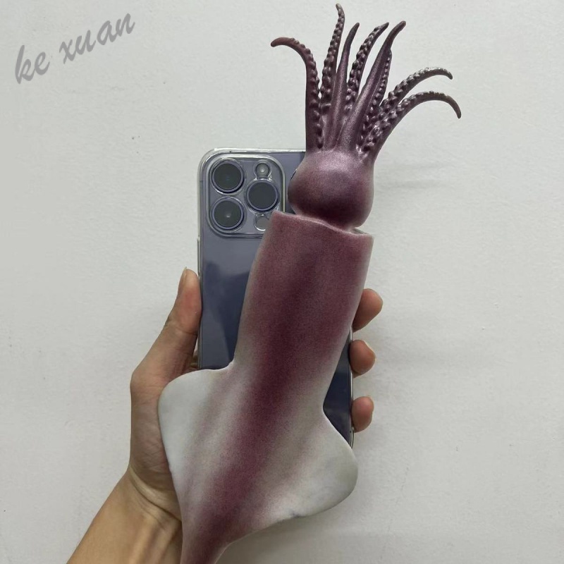 จําลองการบีบอัดหยิกนุ่มสามารถเสียงปลาหมึกใหญ่เหมาะสําหรับ ไอโฟน11 13 12 14 15 13โปรแม็กซ์ เคสโทรศัพท์ช็อกทนแอปเปิ้ลเกราะฝาครอบป้องกัน ซีเอสแอลคิว