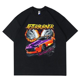 📦พร้อมส่ง Kaos Nascar AfterBurner  t-shirt  rap tee  baju vintage Tees  bootleg