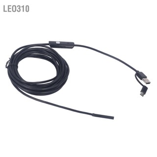  Leo310 กล้องเอนโดสโคปโทรศัพท์มือถือพีซี USB Type C 3 In 1 สำหรับ Android พร้อมไฟ LED สำหรับรถยนต์ 5 เมตรสายแข็ง 5.5 มม.