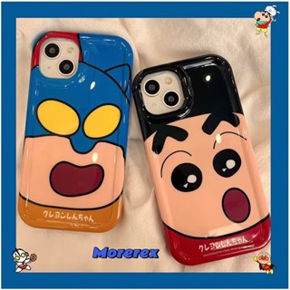 เคสโทรศัพท์มือถือ TPU ใส กันกระแทก ลายการ์ตูนชินจังจอมแก่น สําหรับ IPhone 14 13 12 11 Pro MAX X XS XR MAX 8 7 6 6 S Plus 12 13 Mini 14Plus