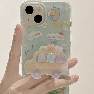 เคสโทรศัพท์มือถือ ลายการ์ตูนกราฟฟิตี้ พร้อมขาตั้ง สําหรับ iPhone 14 QYJS 13promax 12 11 11pro 14plus xsmax 7 8 12promax