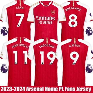 เสื้อยืด ลายทีมชาติฟุตบอล ARS Saka Martinelli Degaard Trossard Jesus PL SY3 2023-2024 สําหรับทุกเพศ YS3