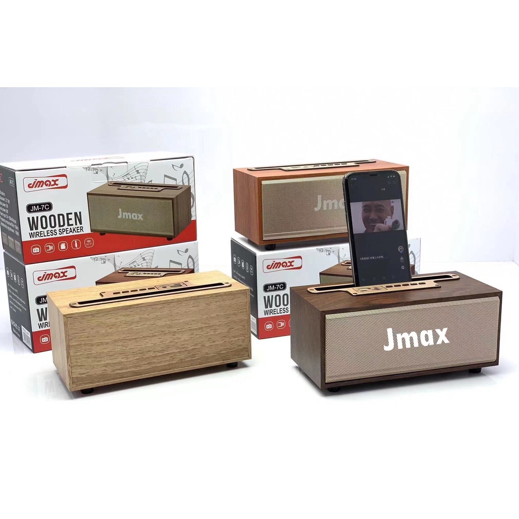 JMAX ของแท้ ดีไซน์ทรงคลาสสิค ลำโพงบลูทูธไร้สาย เสียงดี เบสหนัก  ตั้งโทรศัพท์ได้และพกพาสะดวก