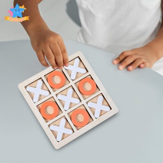 [Edstars] เกมจิ๊กซอว์ไม้ TAC Toe Game สําหรับเด็ก ครอบครัว ของขวัญวันหยุด ท่องเที่ยว