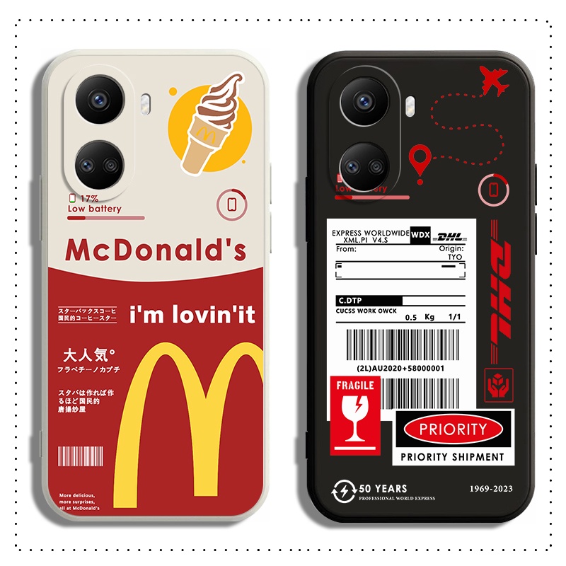 เคส Huawei Nova 8I 11 11I Y70 Y61 7I 7SE 5T 3I 9SE 10SE 10 PRO โทรศัพท์มือถือแบบนิ่ม ลาย McDonald's สีดํา สีขาว สําหรับ