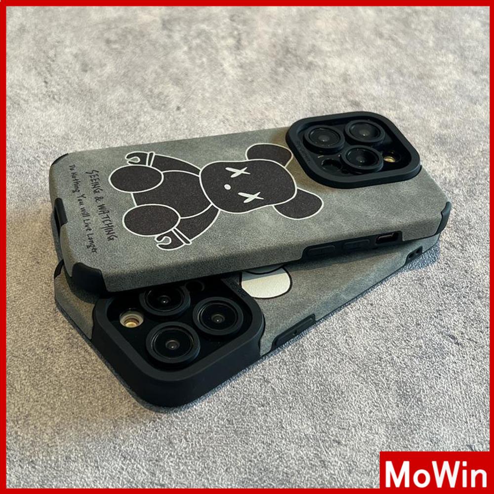Mowin - เข้ากันได้สำหรับ 15 เคสไอโฟน11 เคส iphone 11 Pupil Eye Patch หนังนิ่มกันกระแทกเคสกล้องป้องกันหมีน่ารักเข้ากันได้กับ iPhone 13 Pro max 12 Pro Max 11 xr xs max 7Plus 8Plus