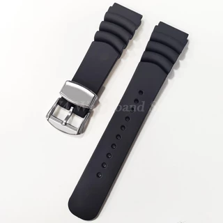 สายนาฬิกาข้อมือซิลิโคน 20 มม. 22 มม. พร้อมหัวเข็มขัดโลโก้เหล็ก สําหรับ SEIKO Diving 007 Abalone Canned Resin Watch Strap