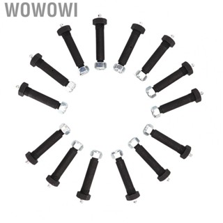 Wowowi Spring Bolt with Locknut  7/16in- 20 Thread Spring Shackle Bolt Greaseable 14pcs  for Trailer