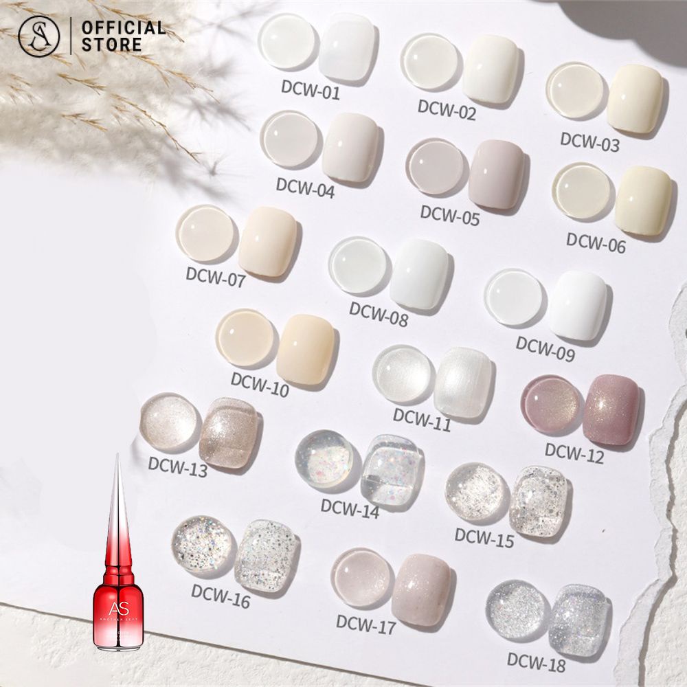 สีเจล สีทาเล็บเจล AS ( รหัส DCW ) 18 เฉด 15ml ยาทาเล็บเจล AS เงา ติดทนนาน เม็ดสีแน่น พร้อมส่ง!
