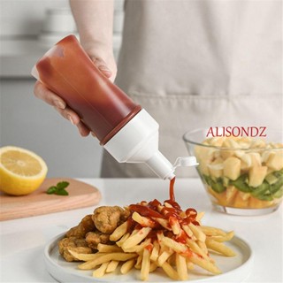 ALISONDZ 250ml Squeeze Bottle Dust-proof Kitchen Gadget Ketchup Bottle Multi Purpose Condiment Dispenser Gravy Vinegar for Honey Mustard Cruet Bottle with Cap Sauces Container/Multicolor