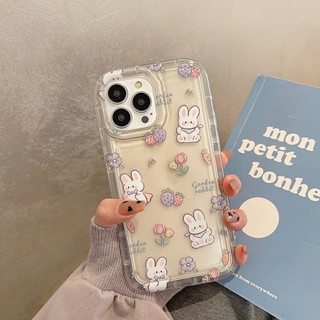 Yiki|เคสใส แบบนิ่ม ลายกระต่าย สตรอเบอร์รี่ สําหรับ OPPO Find X6 Pro X6 X5 Pro X5 Lite X5 X3 Pro X3 F21S F21 Pro F19 F17 Pro F12 F11 Pro F11 F9 Pro