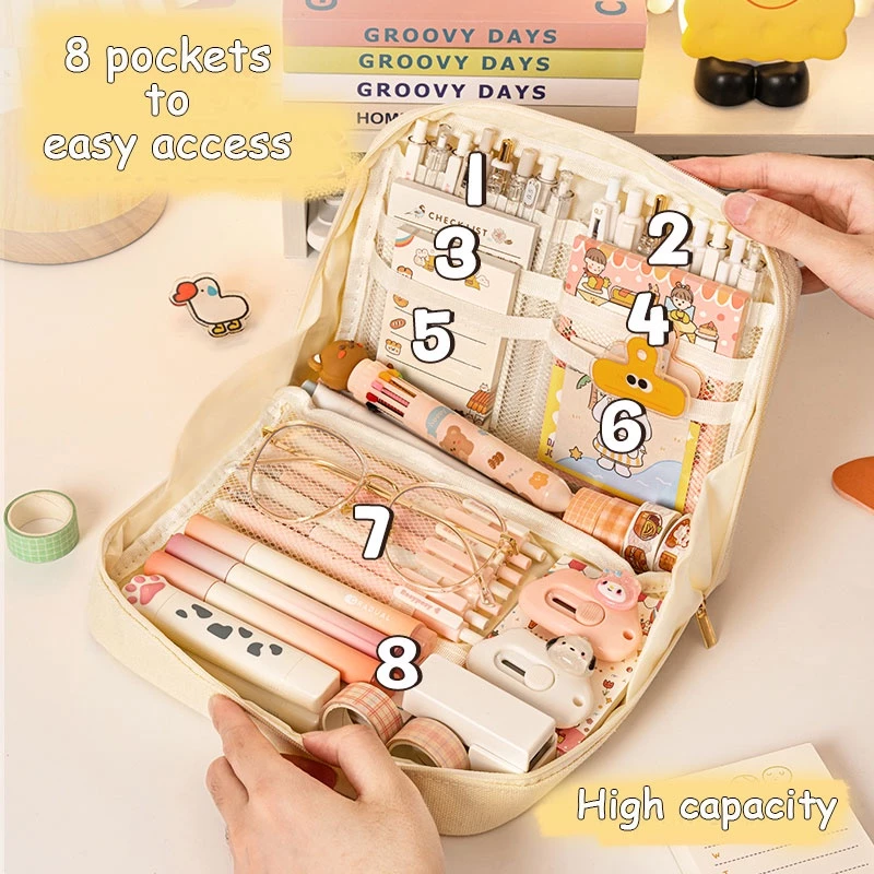 Kawaii กระเป๋าดินสอ ความจุใหญ่ สำหรับนักเรียน thumbnail 6