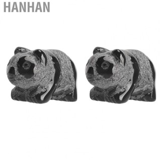 Hanhan  Statue  Mini Hand Carved Panda 2pcs  for Party for Bedroom