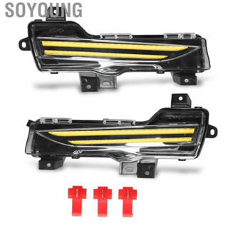 Soyoung Fog Light High Brightness Dual Color 1 Pair Turn Signal Fog Light for Modification