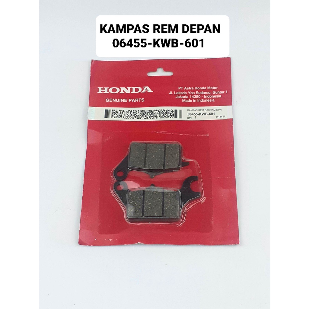 ผ้าเบรกดิสก์เบรกหน้า 06455-KWB-601