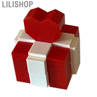 Lilishop Ring Box  Red and White Plastic Heart Shape Ring Gift Box Robust  for Anniversary