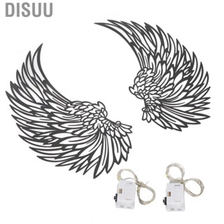 Disuu Large Angel Wings Wall Art Metal Angel Wings Wall Decor  Lights For Bedroom