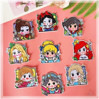 ♥ แผ่นแพทช์เหล็ก ลายการ์ตูนเจ้าหญิง Jasmine Cinderella Mulan Ariel Belle Elsa ♥ Q แผ่นแพทช์รีดติดเสื้อ DIY สําหรับเด็กทารก 1 ชิ้น