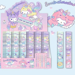 SANRIO 2023 สุ่ม 1 ชิ้น ยูนิคอร์น น่ารัก ซานริโอ ลูกกลิ้ง ปากกา เครื่องเขียน การ์ตูน Mymelody Kuromi Cinnamoroll Pom Pom Purin Pochacco หมึกสีดํา ปากกาเจล เครื่องเขียน ของขวัญสําหรับเด็ก