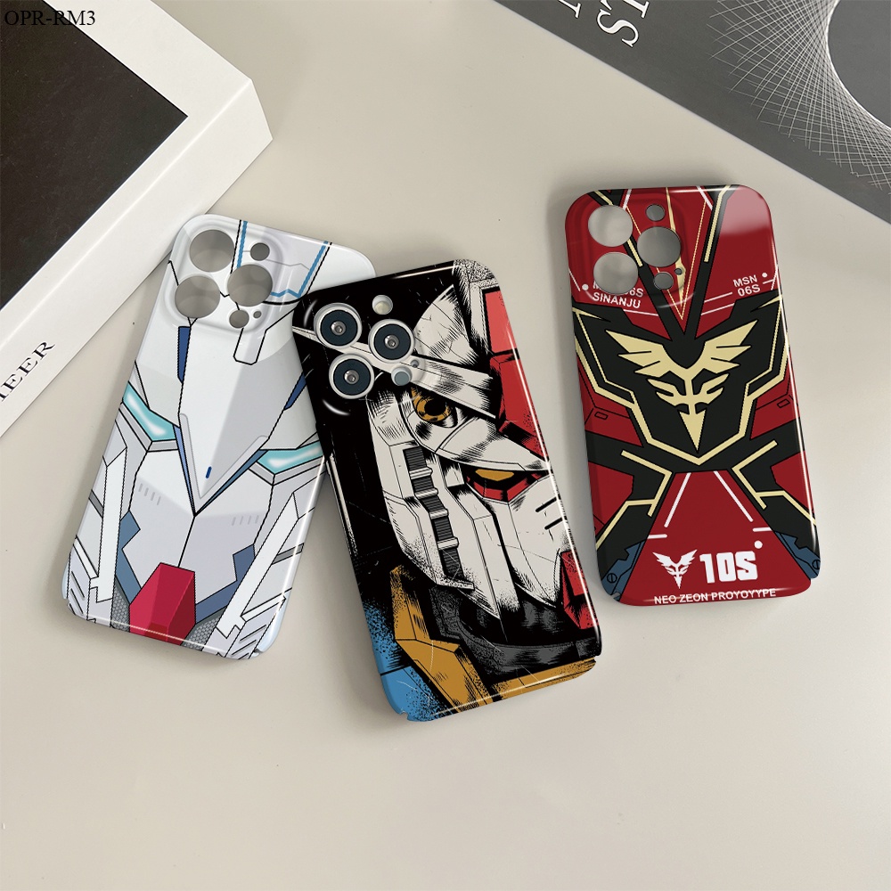 Realme 8 7 7i C17 6 6i 5 5i 5s 3 2 Pro 5G เคสเรียวมี สำหรับ Case Cartoon Gundam เคสโทรศัพท์ Hard Phone Cases