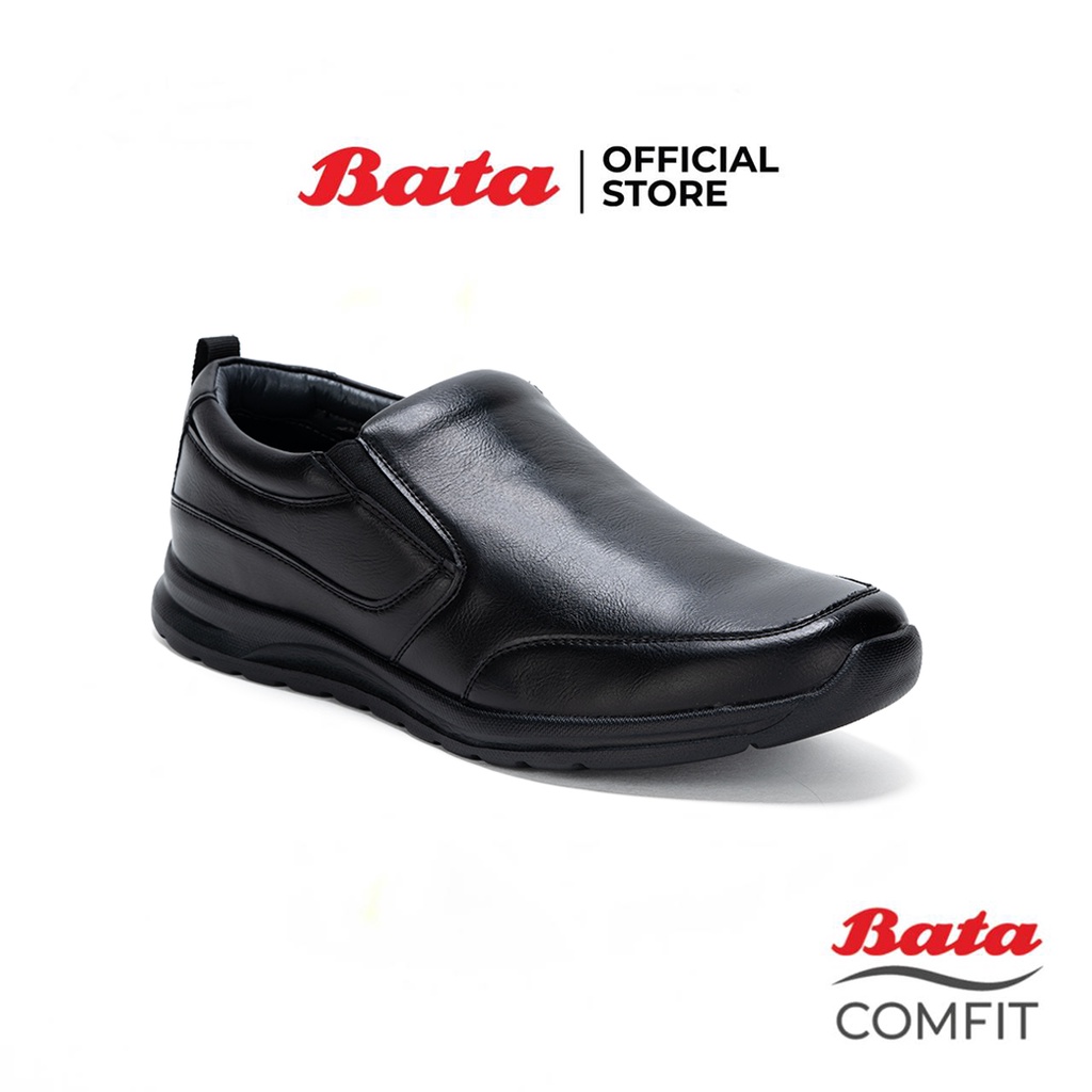 Bata Comfit บาจา คอมฟิต รองเท้าคัทชูเพื่อสุขภาพ รองรับน้ำหนักเท้าได้ดี สวมใส่ง่าย สำหรับผู้ชาย รุ่น Clinton สีดำ 8516182