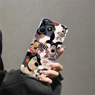 เคสโทรศัพท์ซิลิโคน TPU แบบนิ่ม ลายการ์ตูนสุนัขน่ารัก สําหรับ Realme C53 C55 NFC C35 C33 C30 C31 10 Pro 10 Pro+ Plus 5G 4G 2023