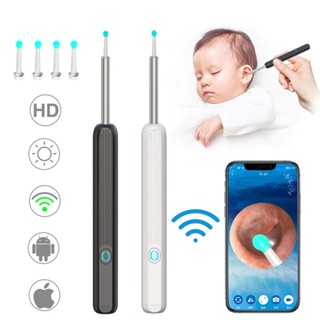 ชุดแคะหู Smart Visual Ear Cleaner Stick ที่แคะหู ไม้แคะหูอัจฉริยะ การเชื่อมต่อWiFi HD Pixelมีไฟ ไม้แคะหู ไม้แคะหูมีกล้อง