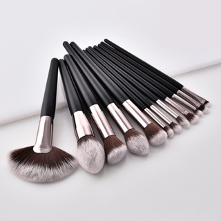 เซ็ตแปรงแต่งหน้า(เกรดA+) Make up brush set เซต12ชิ้นด้ามดำ