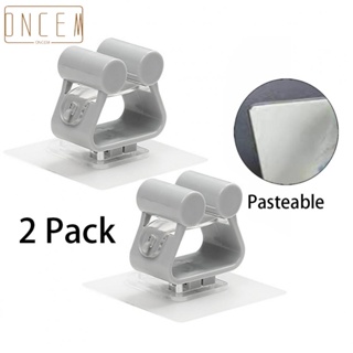 【ONCEMOREAGAIN】Clamp Mount 2 Pcs 8*8cm ABS Accessories Replacements With Adhesive Back