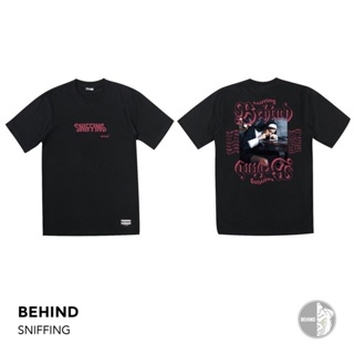 📦พร้อมส่ง BEHIND CLOTHING เสื้อยืดลาย “SNIFFING” ผ้าฝ้ายบริสุทธิ์ T-shirt