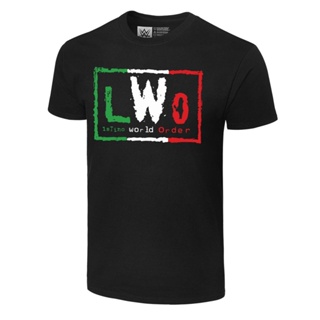 เสื้อเบลาส์ เสื้อผู้ชายเท่ เสื้อยืด DIY WWE 2022 ใหม่ เอ็ดดี้ เกร์เรโร "LWO" ]Fn เสื้อยืดสีขาว Tee