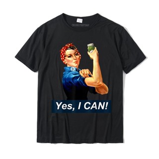 เสื้อยืด ผ้าฝ้าย พิมพ์ลาย Yes I Can Rosie the Riveter Canning and Preserving ขนาดใหญ่ แฟชั่นฤดูร้อน สําหรับผู้ชาย