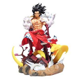 Spot 35cm integrated cartoon character GK Luffy PVC kimono collection model toy doll gift doll Replaceable Head