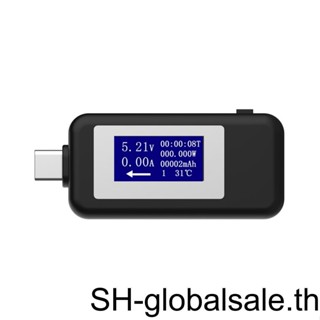 【Global】เครื่องทดสอบแรงดันไฟฟ้า โวลต์มิเตอร์ หน้าจอ LCD USB Type-C 0-5 1A กระแสไฟ 4-30V