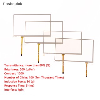 Flashquick ตัวต้านทานดิจิทัล สําหรับรถยนต์ DVD GPS นําทาง มัลติมีเดีย หน้าจอสัมผัส