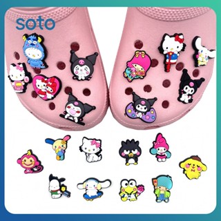 ♫ Cartoon Sanrio Anime Cave Shoes Accessories Shoe Buckle Soft Rubber Odorless Detachable Garden Shoes Accessories