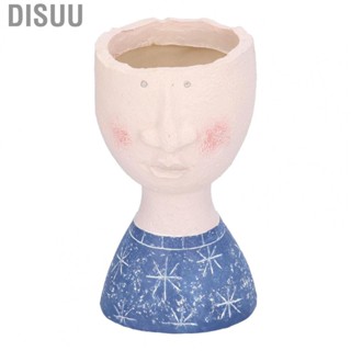 Disuu Cement Pot  Cute Face Succulent Planter Pots Innovative Flower Sculpture Decoration for Home Balcony Outdoor Indoor