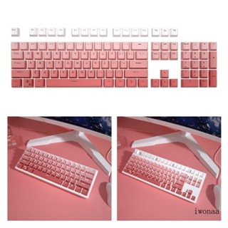 Iwo ปุ่มกดคีย์บอร์ด PBT โปร่งแสง 104 คีย์ 61 87 104 สําหรับคีย์บอร์ด Cherry Mechanical