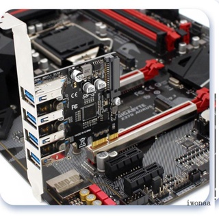 Iwo ฮับอะแดปเตอร์การ์ดขยาย 5Gbps 4 พอร์ต PCI-E เป็น USB 3 0 สําหรับ Express