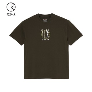 เสื้อยืดลําลอง ผ้าฝ้าย แขนสั้น คอกลม พิมพ์ลาย Polar Skate Co Gang แฟชั่นฤดูร้อน สําหรับคู่รัก