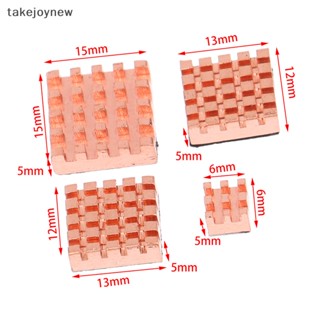 [takejoynew] ชุดฮีตซิงก์หม้อน้ําทองแดง อะลูมิเนียมอัลลอย สําหรับ Orange Pi 3 LTS KLB 4 ชิ้น ต่อชุด