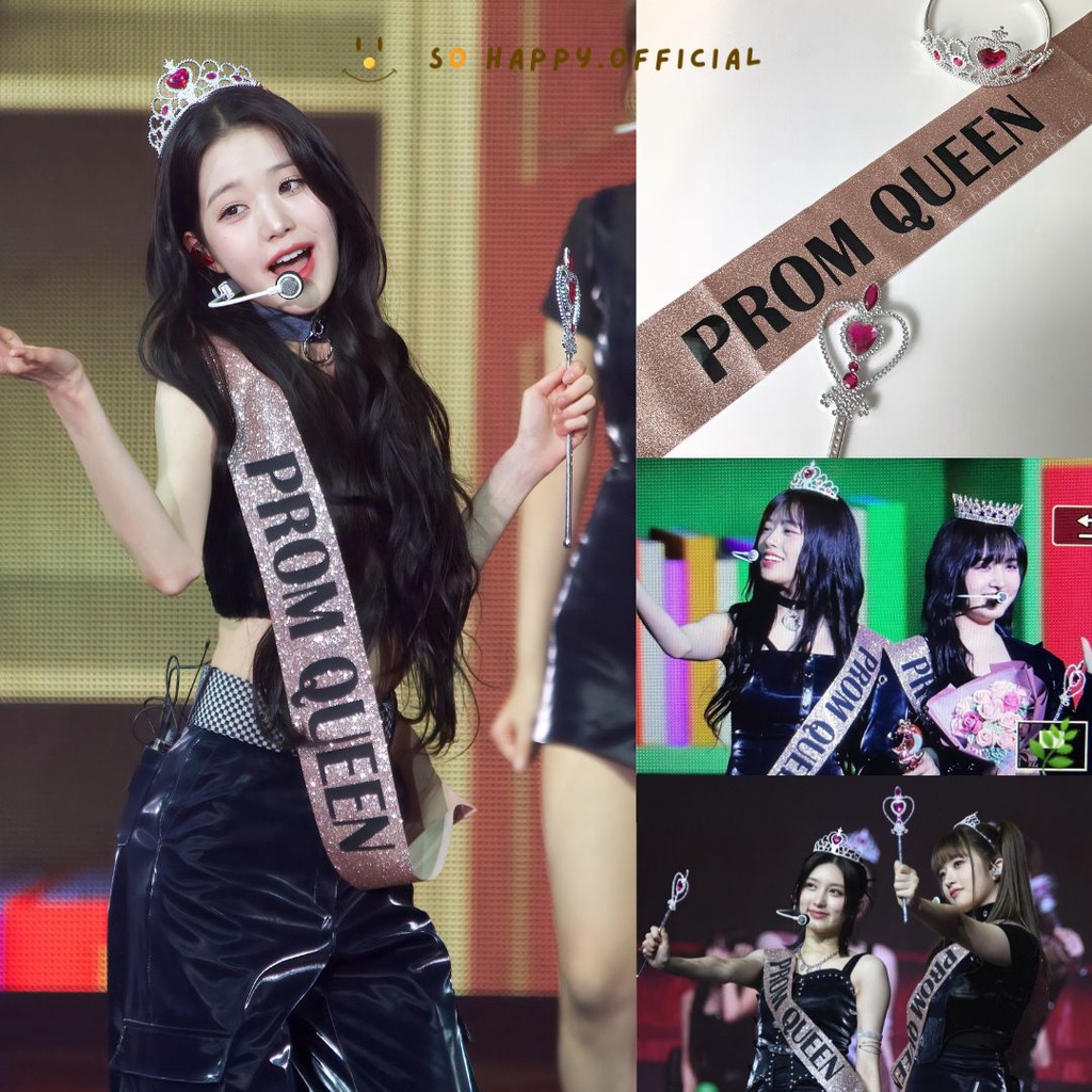 พร้อมส่ง สายสะพาย Prom Queen แบบวงIVE สายสะพายปัจฉิม งานพรอม วอนยอง